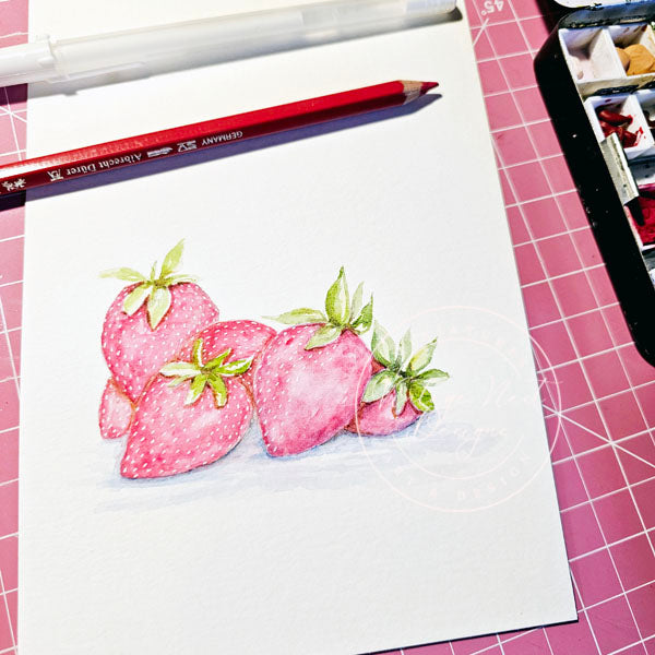 Strawberry Jam Fine Art Original Watercolor Painting