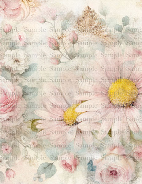Pack de papiers « Beauté Victorienne » n°1 – Illustrations numériques pour scrapbooking