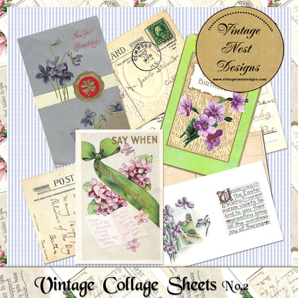 Planche de collages vintage n°2 Impressions numériques Scrapbooking