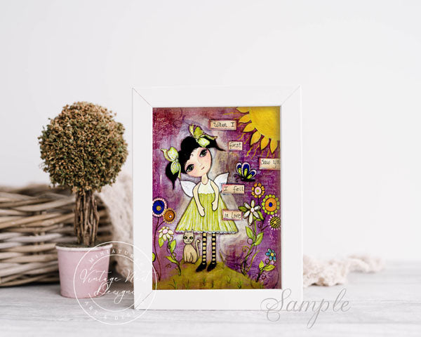 Digital Print When I First Saw You Acrylic Painting Instant Download