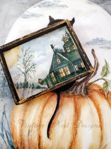 The Pumpkin & the Cat No.2:1 Dollhouse Miniature Handmade image 7