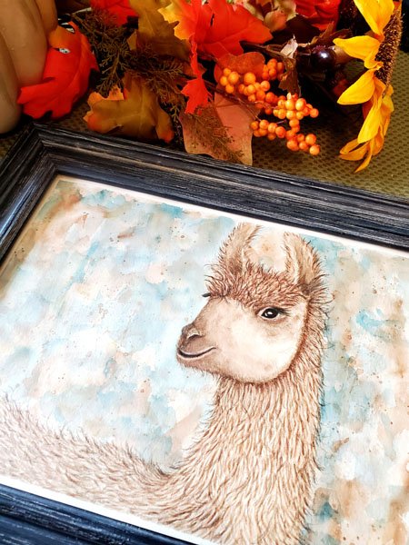 Llama No.1 Digital Prints Watercolor Painting image 12