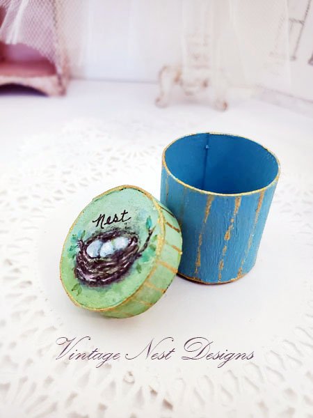 Bird Nest Box No.16 Dollhouse Miniature Handmade image 3