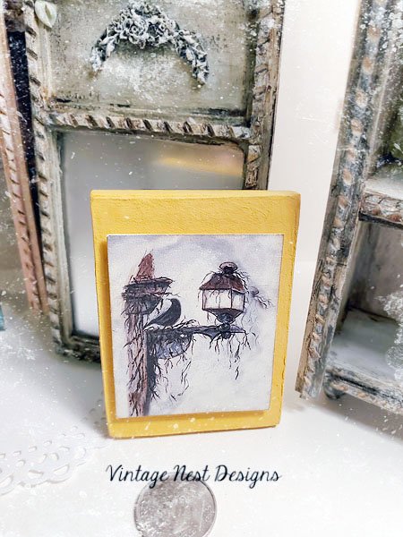 Crow Lantern No.1:2 Dollhouse Miniature Handmade image 5