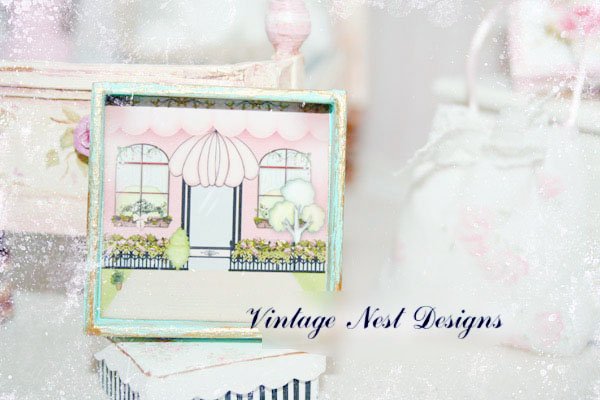Store Front No.6:1 Dollhouse Miniature Handmade Wooden Framed Art image 2