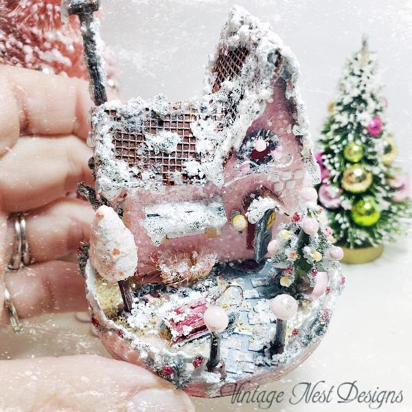 Putz Glitter Holiday House No.6 Handmade Miniature image 7