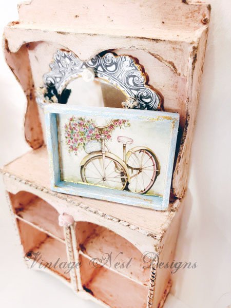 Roses & Bicycle No.1:1 Dollhouse Miniature Handmade image 7