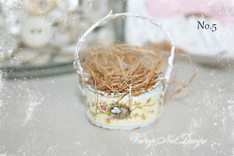 Bird Nest Basket No.5 Handmade Miniature image 5