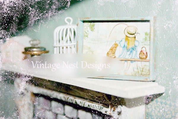 Cat Fishing No.1:1 Dollhouse Miniature Handmade image 2