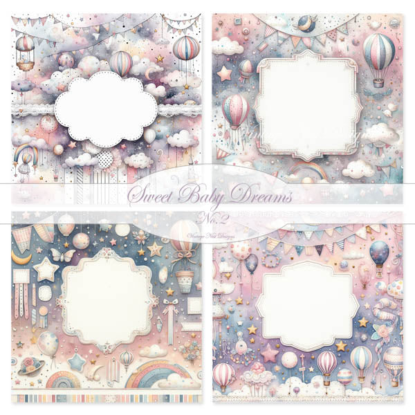 Digital Print Sweet Baby Dreams No.2 Illustration Instant Download