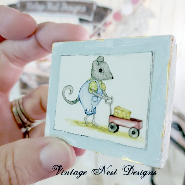 Nursery Mouse No.1:2 Dollhouse Miniature Handmade image 5