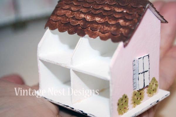 Putz Pink House No.9 Handmade Miniature image 4