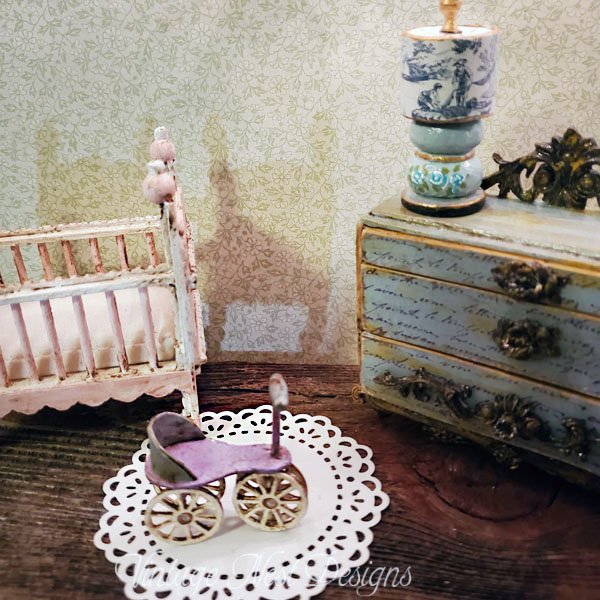 Scooter No.2 Wooden Toy Dollhouse Miniature Handmade image 3