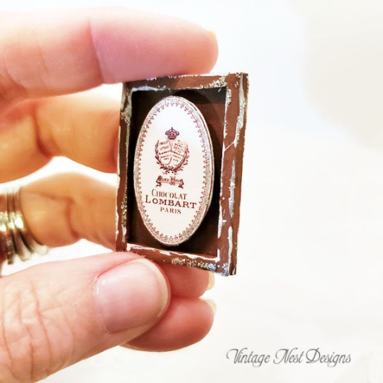 Chocolates Sign No.1:1 Dollhouse Miniature Handmade image 1