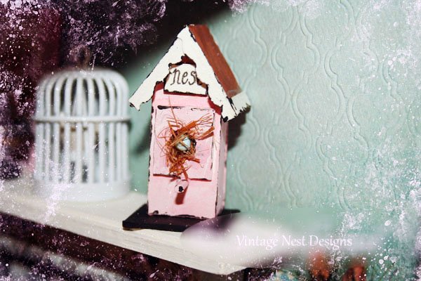 Bird Nest House No.6 Dollhouse Miniature Handmade image 2