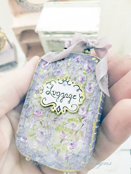 Luggage Suitcase No.54 Dollhouse Miniature Handmade for Dolls image 3