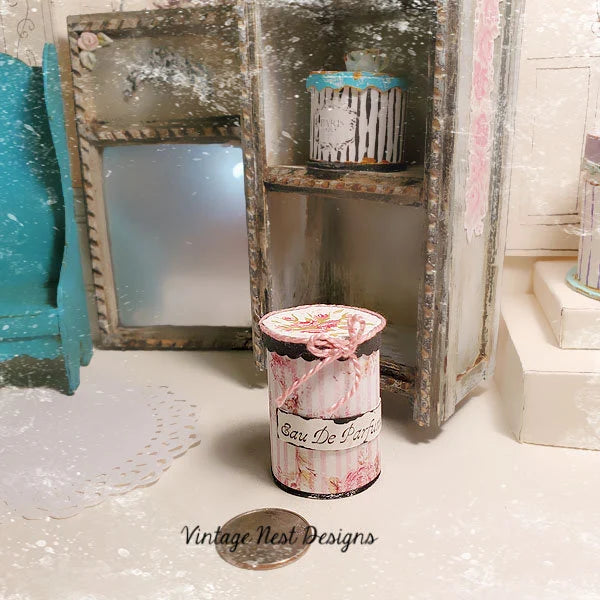 Hat Band Box No.57 Dollhouse Miniature Handmade image 6