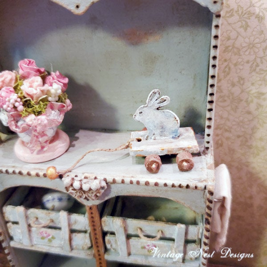 Toy Rabbit No.3 Handmade Dollhouse Miniature image 0