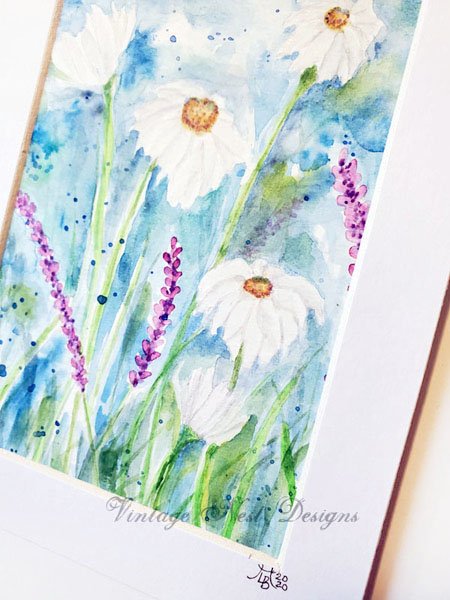 Flowers No.8 Original Watercolor Painting image 1