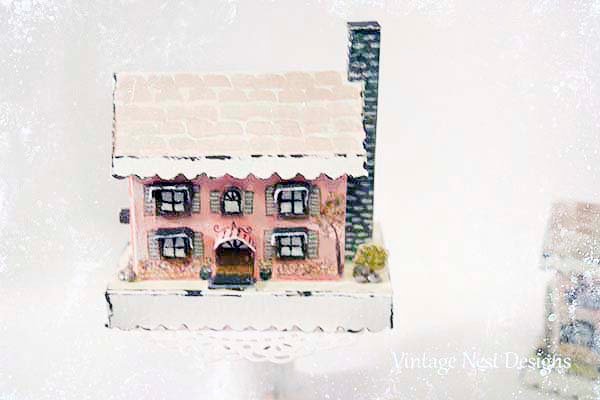 Putz Pink House No.8 Handmade Miniature image 2