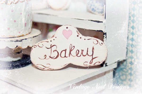 Bakery Sign No.13 Dollhouse Miniature Handmade image 0