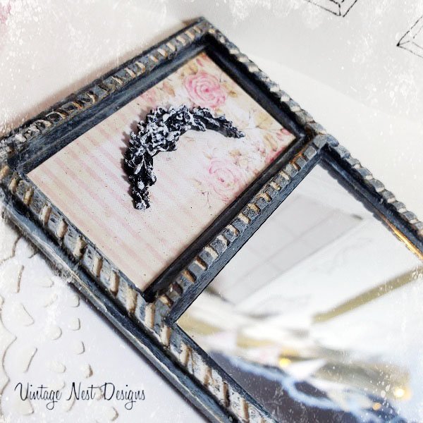 Old Vintage Mirror No.2 Dollhouse Miniature Handmade image 5
