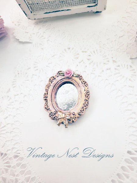 Mirror No.4 Original Painting Dollhouse Miniature Handmade image 3