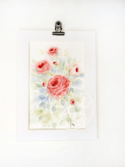 Roses No.2 Original Watercolor Painting image 1