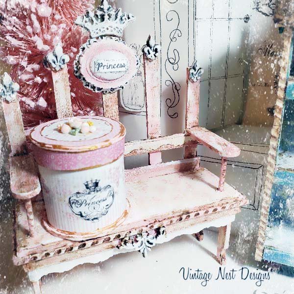 Hat Band Box No.91 Dollhouse Miniature Handmade image 5