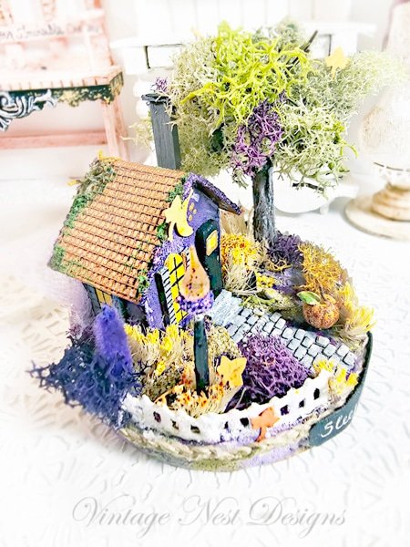 Putz Halloween House Miniature No.47 Handmade image 2