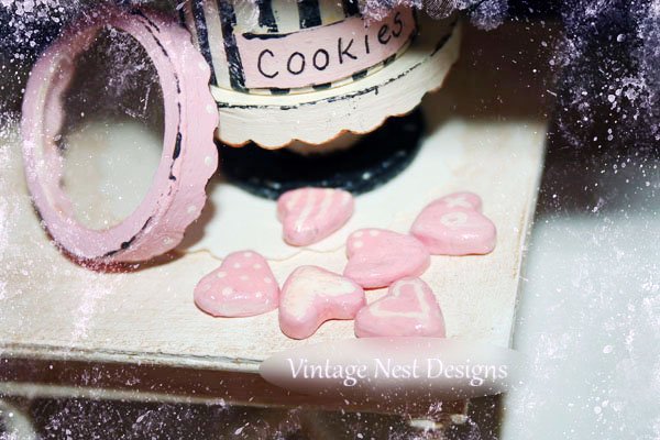 Pink & Black Cookie Box No.1 Dollhouse Miniature Handmade image 7
