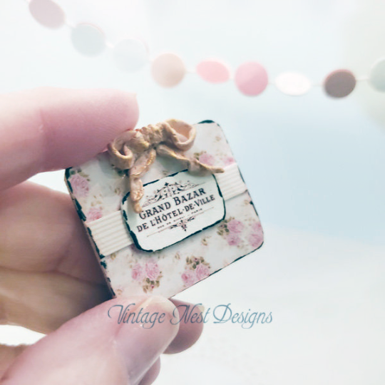 French Sign No.7 Dollhouse Miniature Handmade Framed Art image 1