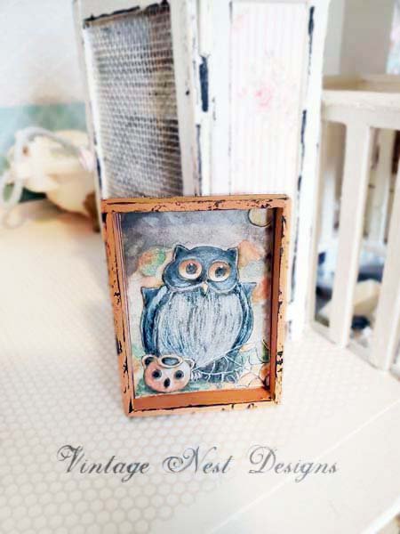 Halloween Owl No.4:3 Dollhouse Miniature Handmade image 4