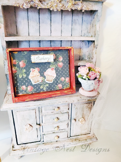 Bakery Sign No.1 Dollhouse Miniature Handmade image 2