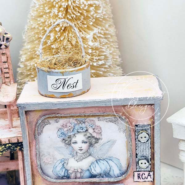 Bird Nest Basket No.17 Handmade Miniature image 4