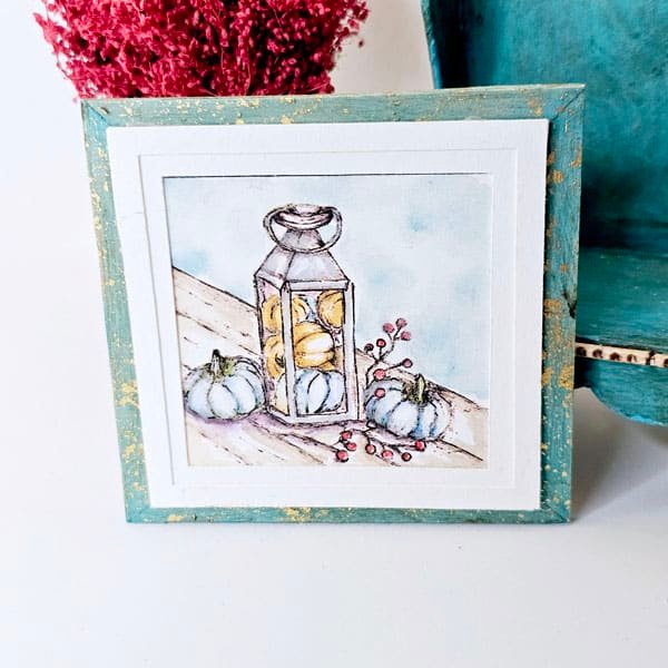 Fall Lantern Pumpkin Scene No.2:1 Dollhouse Miniature image 2