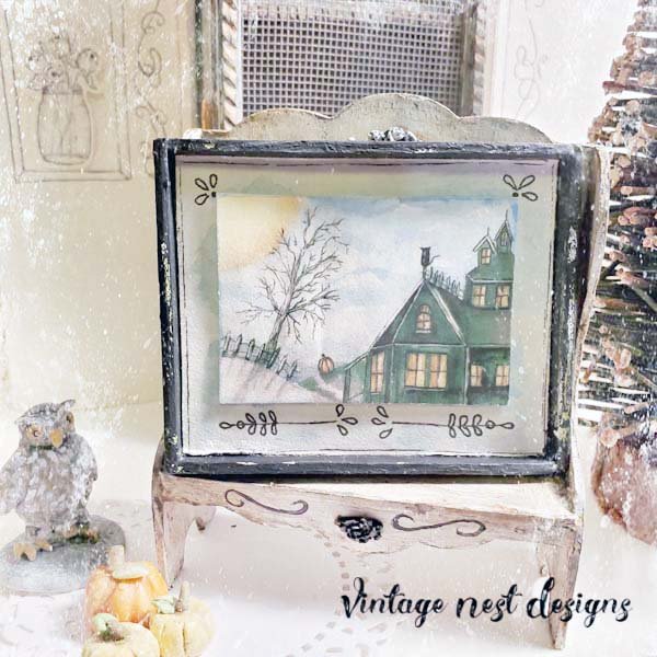 The Pumpkin & the Cat No.2:2 Dollhouse Miniature Handmade image 1