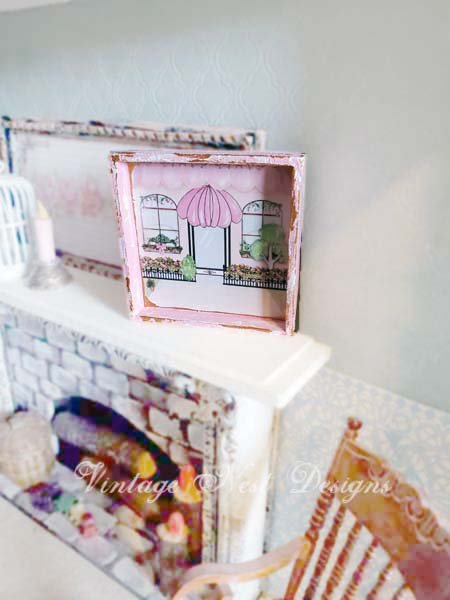 Store Front No.6:3 Dollhouse Miniature Handmade Wooden Framed Art image 4