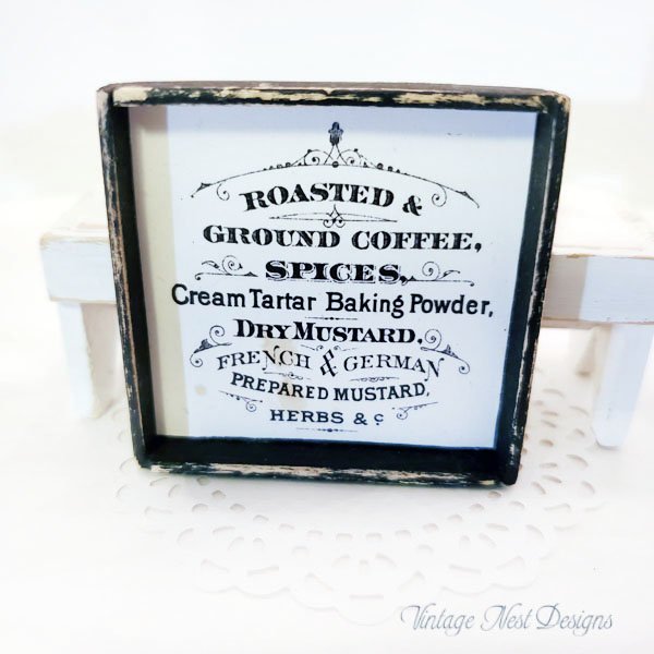 Coffee Sign No.3 Dollhouse Miniature Handmade image 5