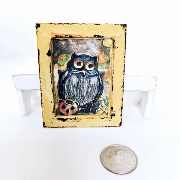 Halloween Owl No.4:4 Dollhouse Miniature Handmade image 5