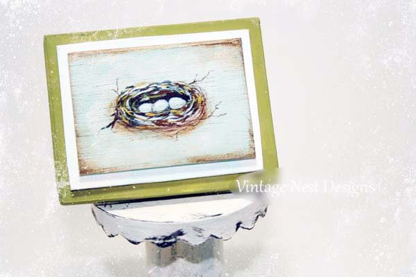 Bird Nest No.13 Dollhouse Miniature Handmade Wooden Framed Art image 1