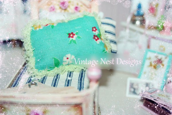 Pillow No.18 Dollhouse Miniature Handmade image 3