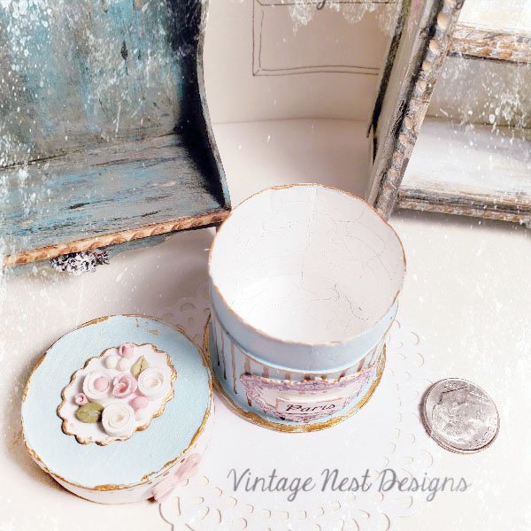 Hat Band Box No.69 Dollhouse Miniature Handmade image 3