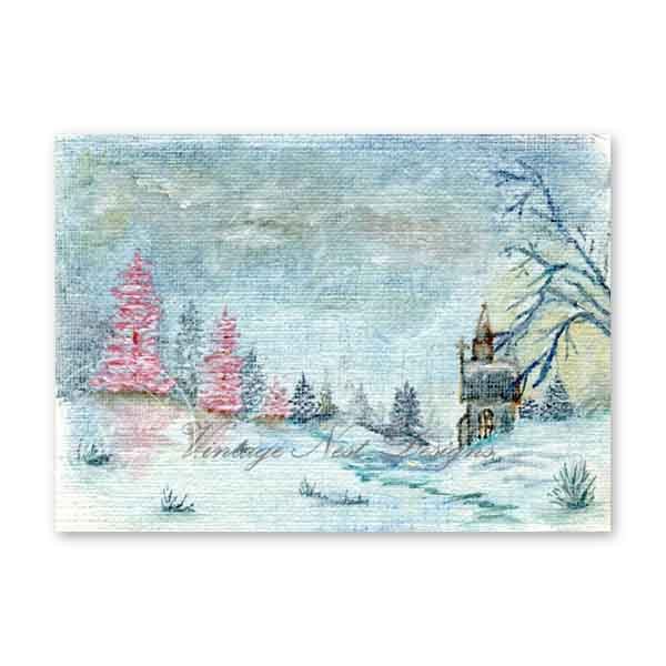 Church in the Woods No.1 Original Oil Painting image 1