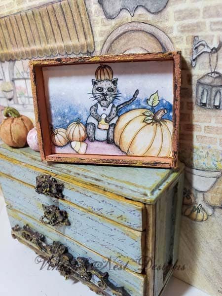 Candy Corn Kitty No.1:2 Dollhouse Miniature image 5