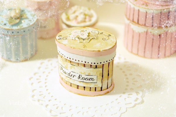 Hat Band Box No.43 Dollhouse Miniature Handmade image 4