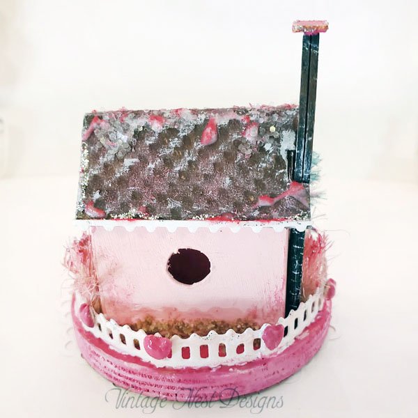 Valentine Putz Glitter Holiday House No.1 Handmade Miniature image 6