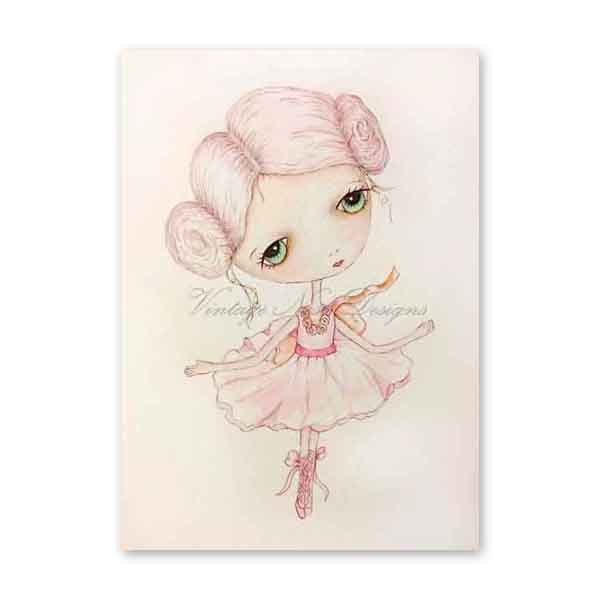 Digital Prints Ballerina No.1 Watercolor Painting image 1