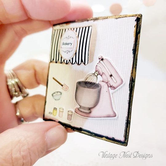 Bakery Pink Mixer No.1:2 Dollhouse Miniature Handmade image 4