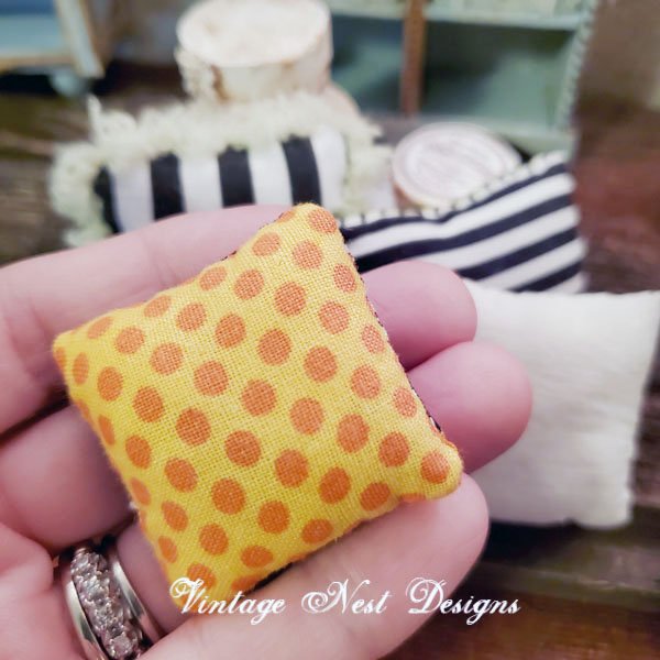 Fall Halloween Pillows No.1 Dollhouse Miniature Handmade image 4